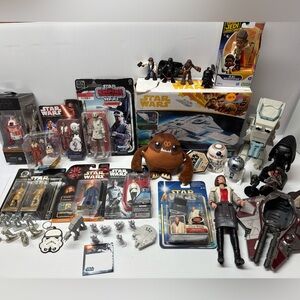 Star Wars Lot (42 Pc) Black Series Disney Store Starships & Figures New & Loose
